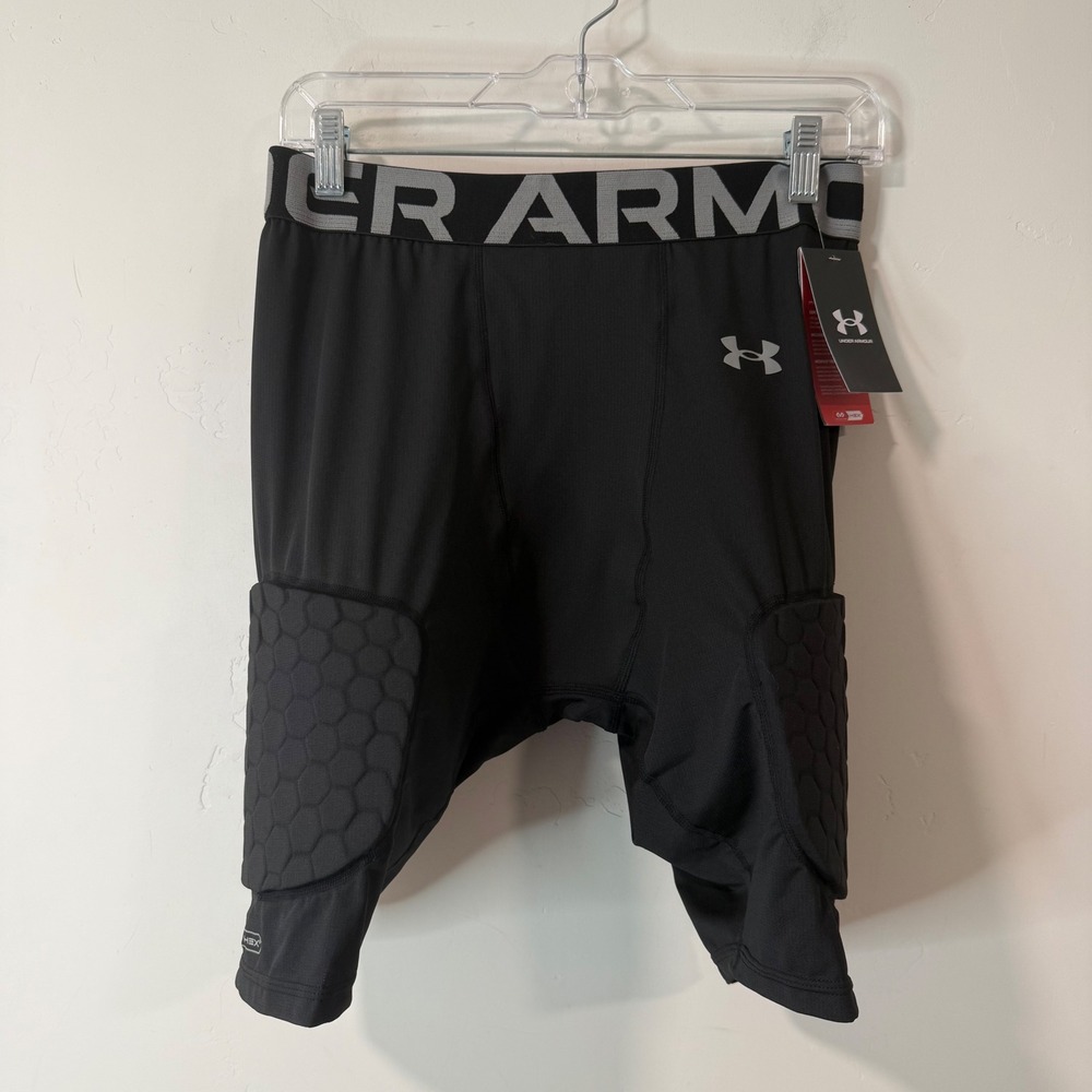 Under Armour Mens Gameday Armour 3-Pad Shorts L Black NEW Padded Compression